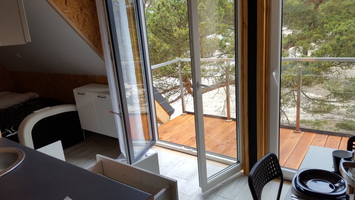 Studio dwuosobowe z balkonem. 