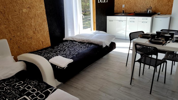 Apartament czteroosobowy studio z balkonem