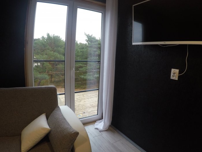 Studio czteroosobowe małe z balkonem.